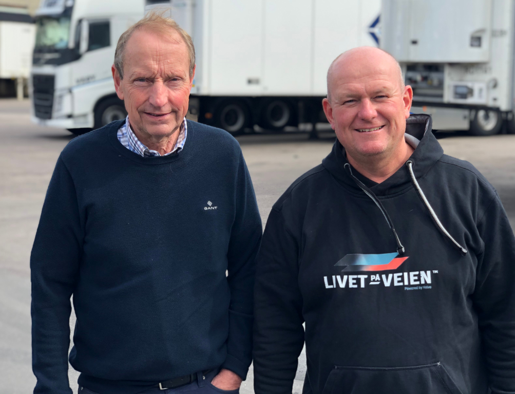 Jan Erik Larsen og Arne Magnar Langseth fra Veøy Transport